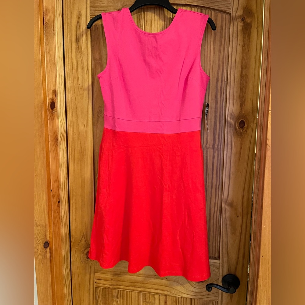 NWT beautiful New York & Company pink and red dress size small